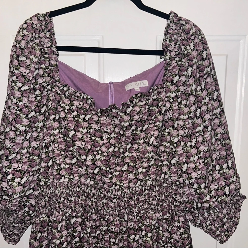 Ivy City Co Floral Smocked Dress - Picture 3 of 6